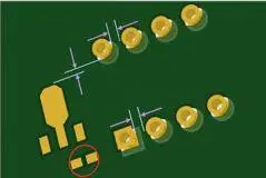 Minimum solder mask sliver